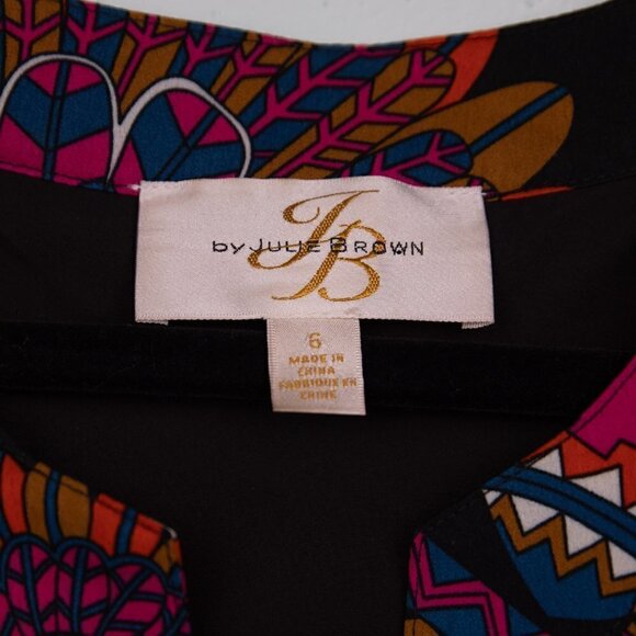 JB by Julie Brown Psychedelic Floral mini shift dress-6 - Picture 3 of 4